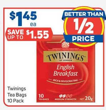Foodland Twinings Tea Bags 10 Pack offer