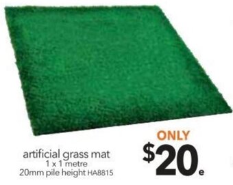 Cheap as Chips Artificial Grass Mat 1x1 metre offer