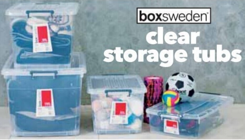 Clear Storage Tubs 32 Litre FA6142 offer at Cheap as Chips
