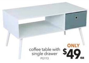 Cheap as Chips Coffee Table With Single Drawer offer