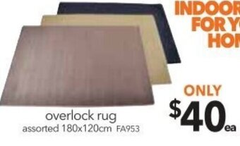 Cheap as Chips Overlock Rug 180x120 cm offer