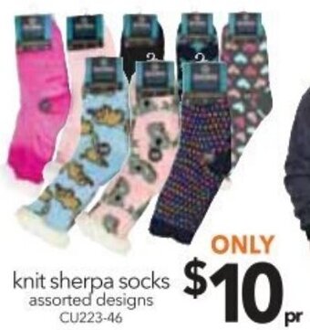 Cheap as Chips Knit Sherpa Socks offer