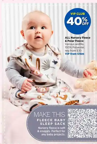 Spotlight Fleece Baby Sleep Sack offer