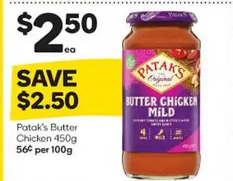 Woolworths Patak's Butter Chicken offer