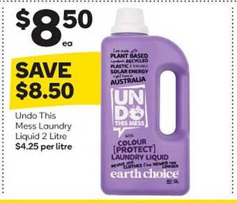 Woolworths Undo This Mess Laundry Liquid offer