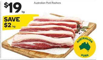 Woolworths Australian Pork Rashers offer