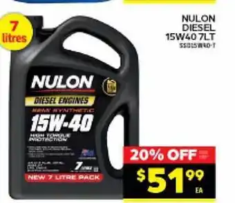 Autopro Nulon Diesel 15w40 7lt offer