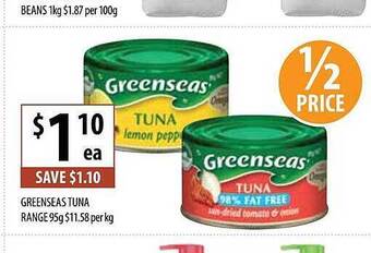 Supabarn Greenseas Tuna Range offer