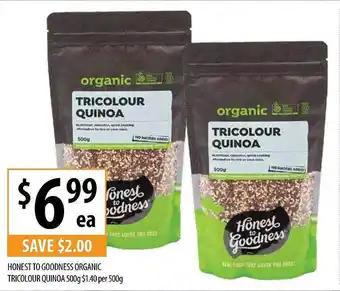 Supabarn Honest To Goodness Organic Tricolour Quinoa offer