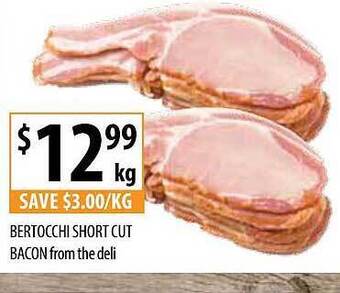 Supabarn Bertocchi Short Cut Bacon From The Deli offer