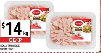 Supabarn Ingham's Fresh Diced Chicken Breast offer