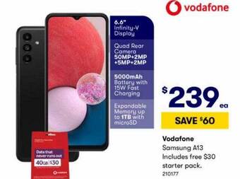 BIG W Vodafone Samsung A13 offer