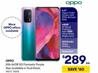 BIG W Oppo A54 64gb 5g Fantastic Purple offer