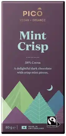 healthylife Pico Organic Chocolate Mint Crisp, 80g offer