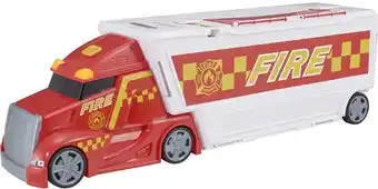 BIG W Teamsterz Fire Command Truck Playset with 4 Cars offer