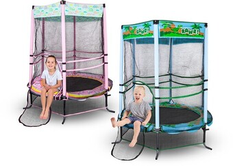 BIG W Action Sports 4.5ft Trampoline in Rainbow or Dinosaur offer
