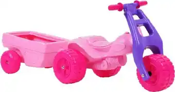 BIG W Junior ATV with Trailer - Pink/Purple offer