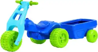 BIG W Junior ATV with Trailer - Blue/Green offer