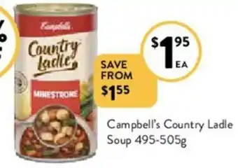 Foodworks Campbell's Country Ladle Soup 495-505 g offer