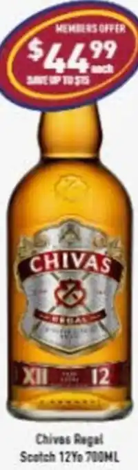 Liquor Legends Chivas Regal Scotch 12% 700 ml offer
