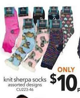 Cheap as Chips Knit Sherpa Socks offer