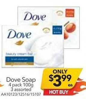 Dove Soap 4 Pack 100g