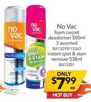 Cheap as Chips No Vac Foam Carpet Deodoriser 500ml offer