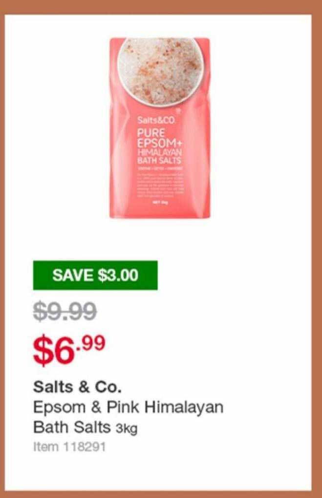 Salts & Co Epsom & Pink Himalayan Bath Salts offer at Costco