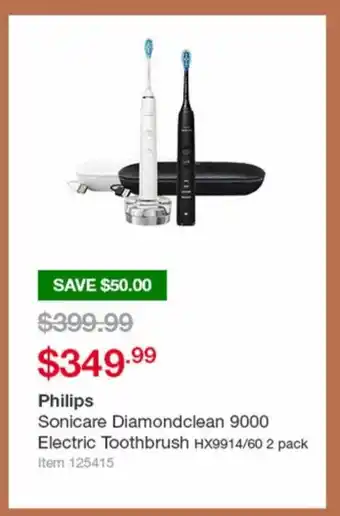Costco Philips Sonicare Diamondclean 9000 Electric Toothbrush offer
