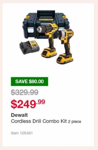 Dewalt Cordless Drill Combo Kit 2 Piece