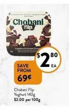 Foodworks Chobani Flip Yoghurt offer