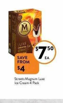 Foodworks Streets Magnum Luxe Ice Cream 4 Pack offer