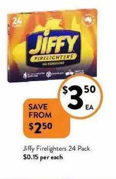 Foodworks Jiffy Firelighters 24 Pack offer