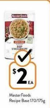 Foodworks MasterFoods Recipe Base offer