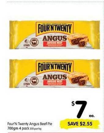 Spar Four'n Twenty Angus Beef Pie offer