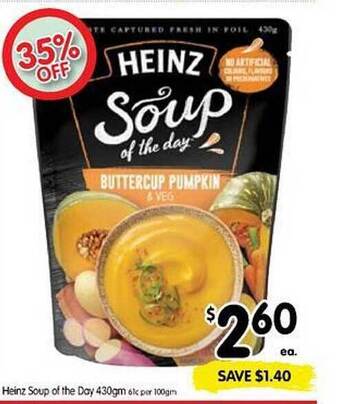 Spar Heinz Soup Of The Day 430gm offer