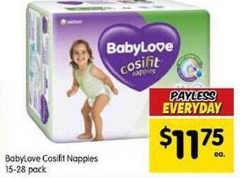 Babylove Cosifit Nappies 15-28 Pack