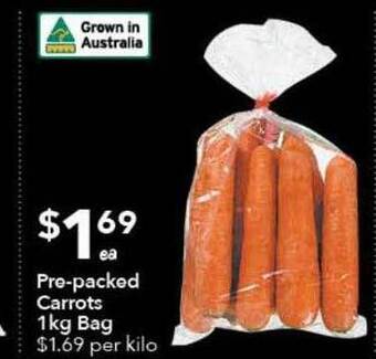 Ritchies Pre-packed Carrots 1kg Bag offer