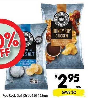 Spar Red Rock Deli Chips 150-165gm offer