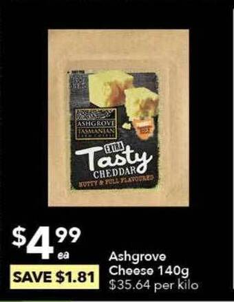 Ashgrove Cheese 140g