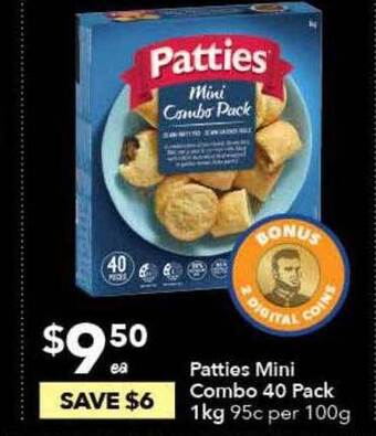 Ritchies Patties Mini Combo 40 Pack 1kg offer