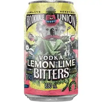 Brookvale Union Union lemon Lime and Bitters 330ml