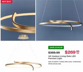 Uk Hudson Living Rafe Led Pendant Light