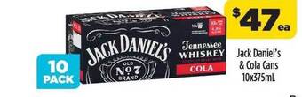 Liquorland Jack Daniel's & Cola Cans offer