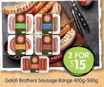 Spudshed Galati Brothers Sausage Range 400g-500g offer