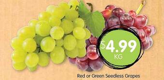 Spudshed Red Or Green Seedless Grapes offer