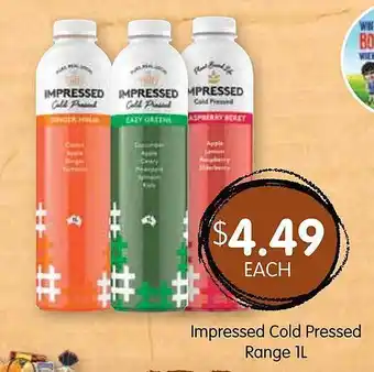 Spudshed Impressed Cold Pressed Range 1l offer