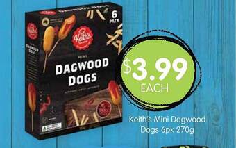 Spudshed Keith's Mini Dagwood Dogs 6pk 270g offer