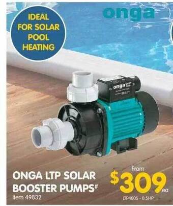 Clark Rubber Onga Ltp Solar Booster Pumps offer