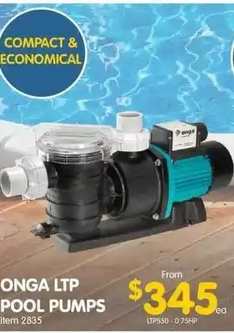 Clark Rubber Onga Ltp Pool Pumps offer